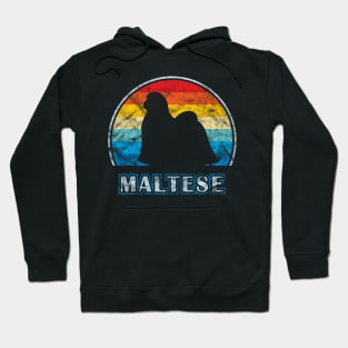 Maltese Vintage Design Dog Hoodie